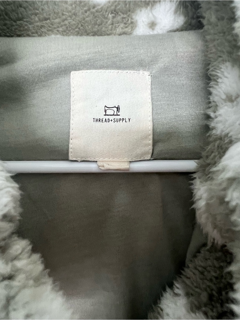 Thread & Supply Sage Green Floral Sherpa Jacket - Picture 5 of 7